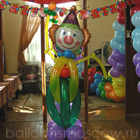 клоун из шаров для моделирования на детский праздник